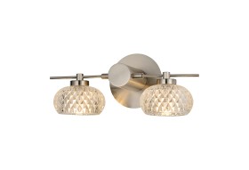 Wade Satin Nickel Wall Lights Deco Armed Wall Lights